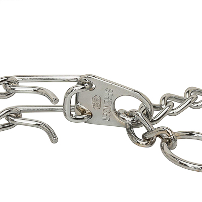 Chrome Plated Dog Pinch Prong Collar with a Swivel and a Small Quick Release Snap Hook (3 mm x 21 ⅗ in) Herm Sprenger